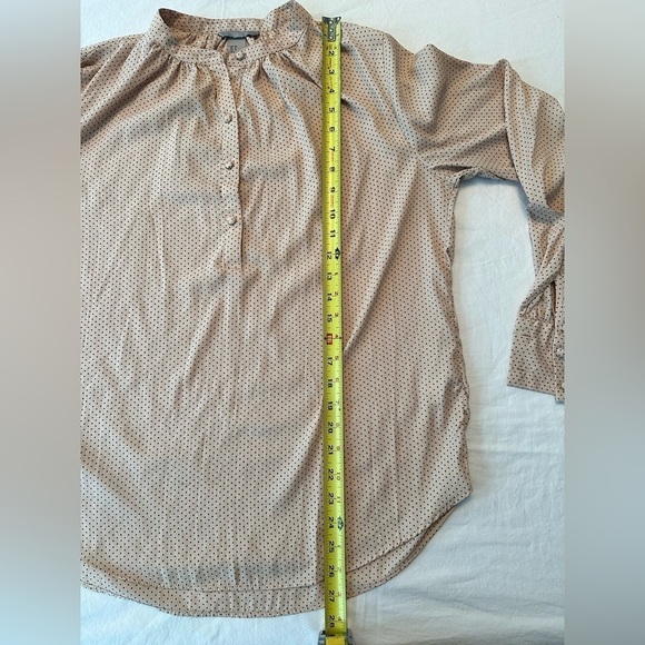🎉H&M Lightweight Pale Pink With Tiny Black Polka-Dots Long Sleeve Blouse Size 8 - Picture 11 of 13